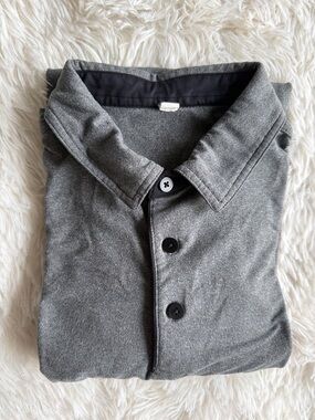 Men's Gray Short-Sleeve Polo Shirt - Lightweight Performance